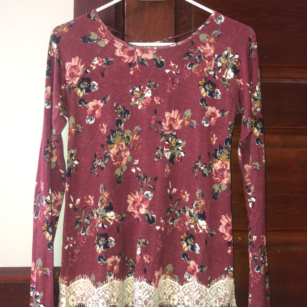 Long sleeve floral shirt